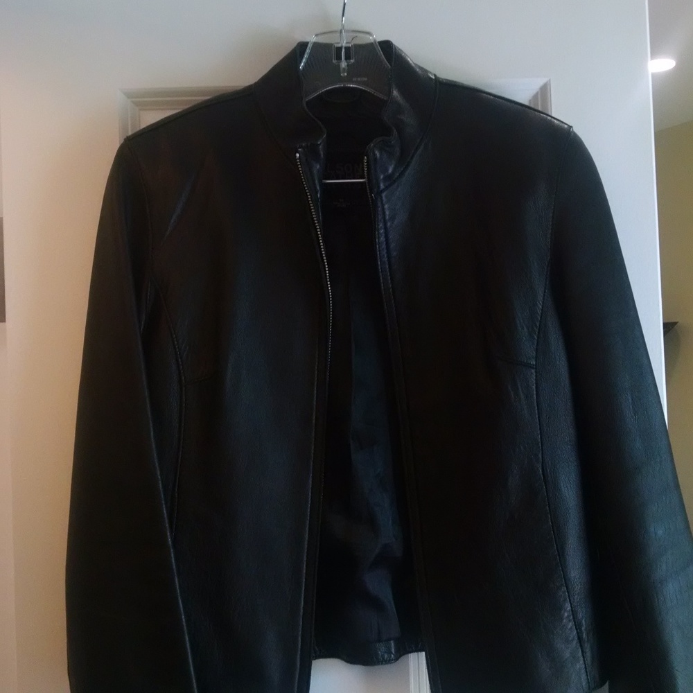Wilsons Pelle Studio black leather jacket